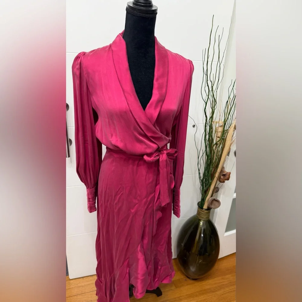 Zimmermann long wrap silk dress 1 - Picture 2 of 8